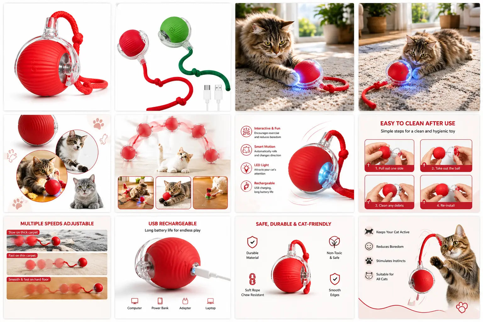 SmartBall™ – Interactive Cat Toy Velmoura