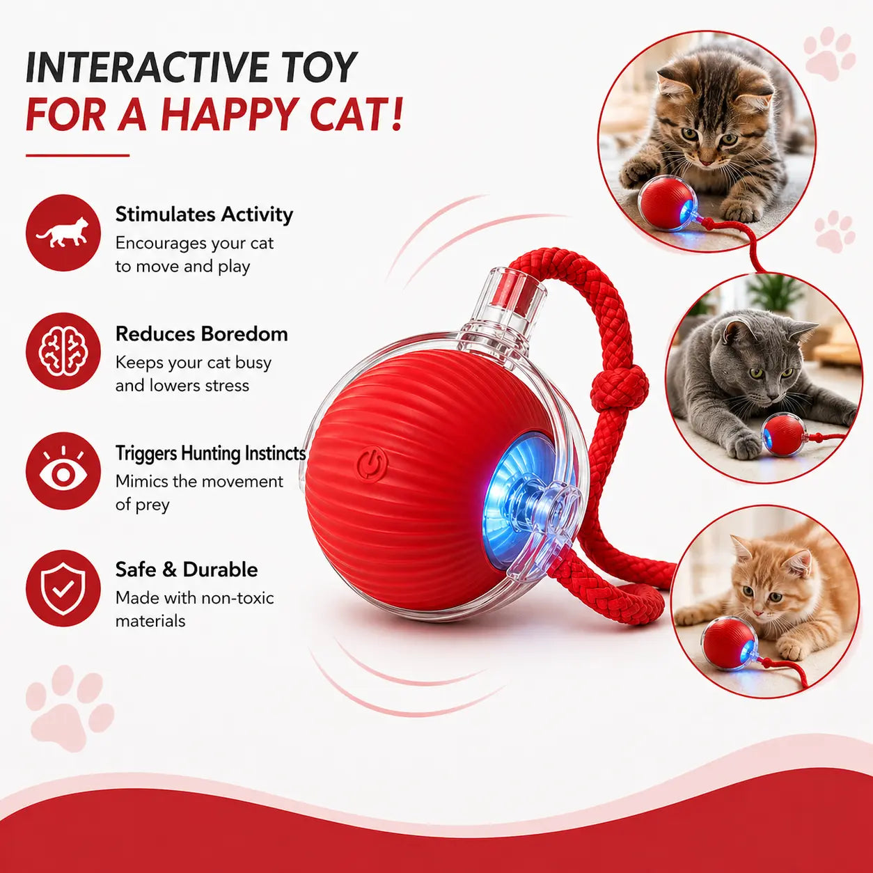 SmartBall™ – Interactive Cat Toy Velmoura