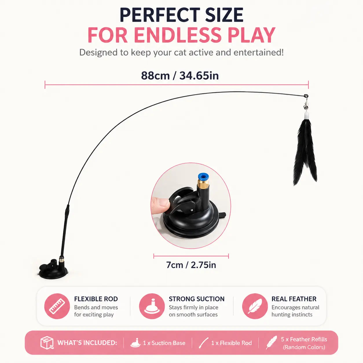 FeatherPlay™ – Interactive Suction Cup Cat Toy Velmoura