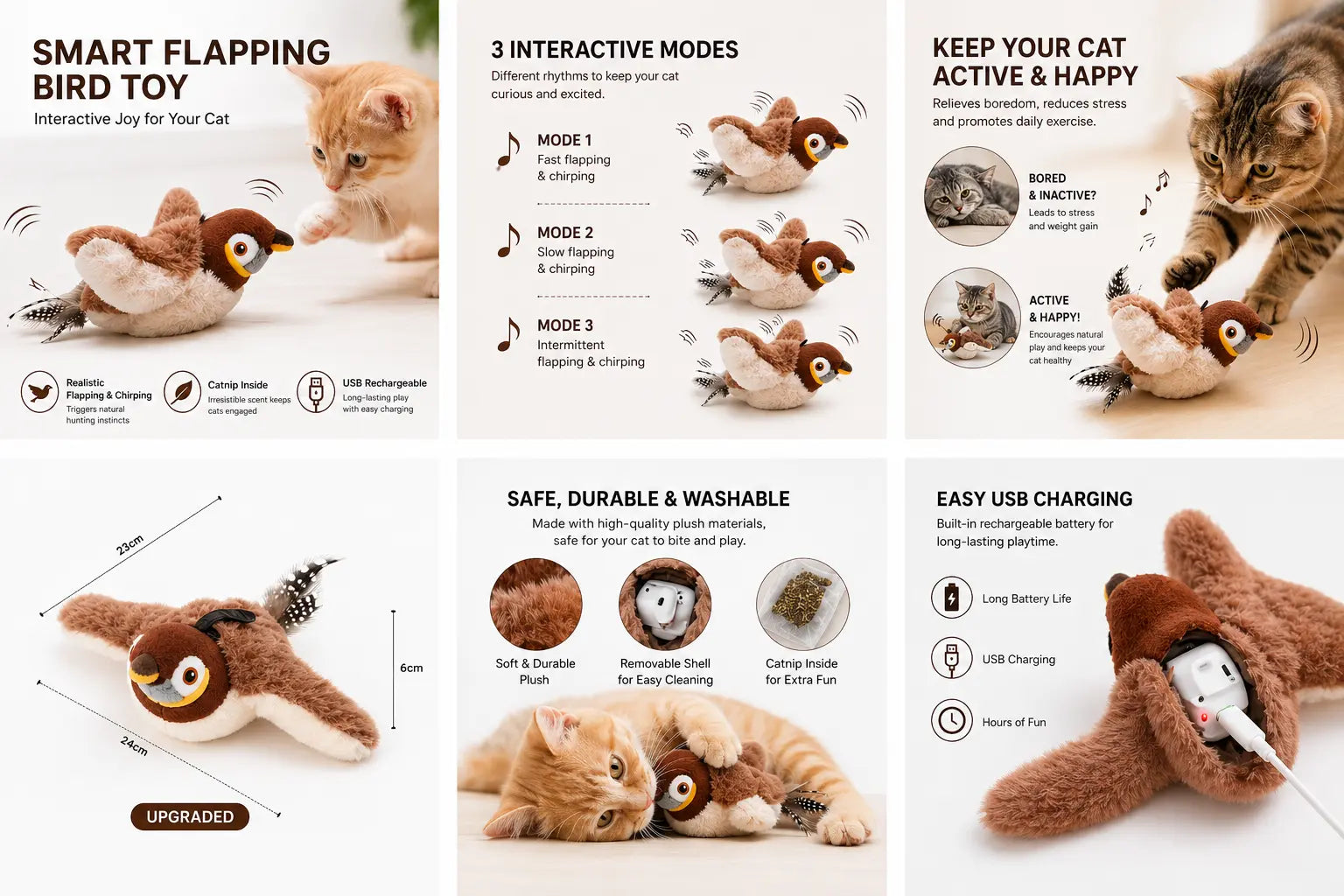 FlappyBird™ - Interactive Cat Toy 🐈 Velmoura