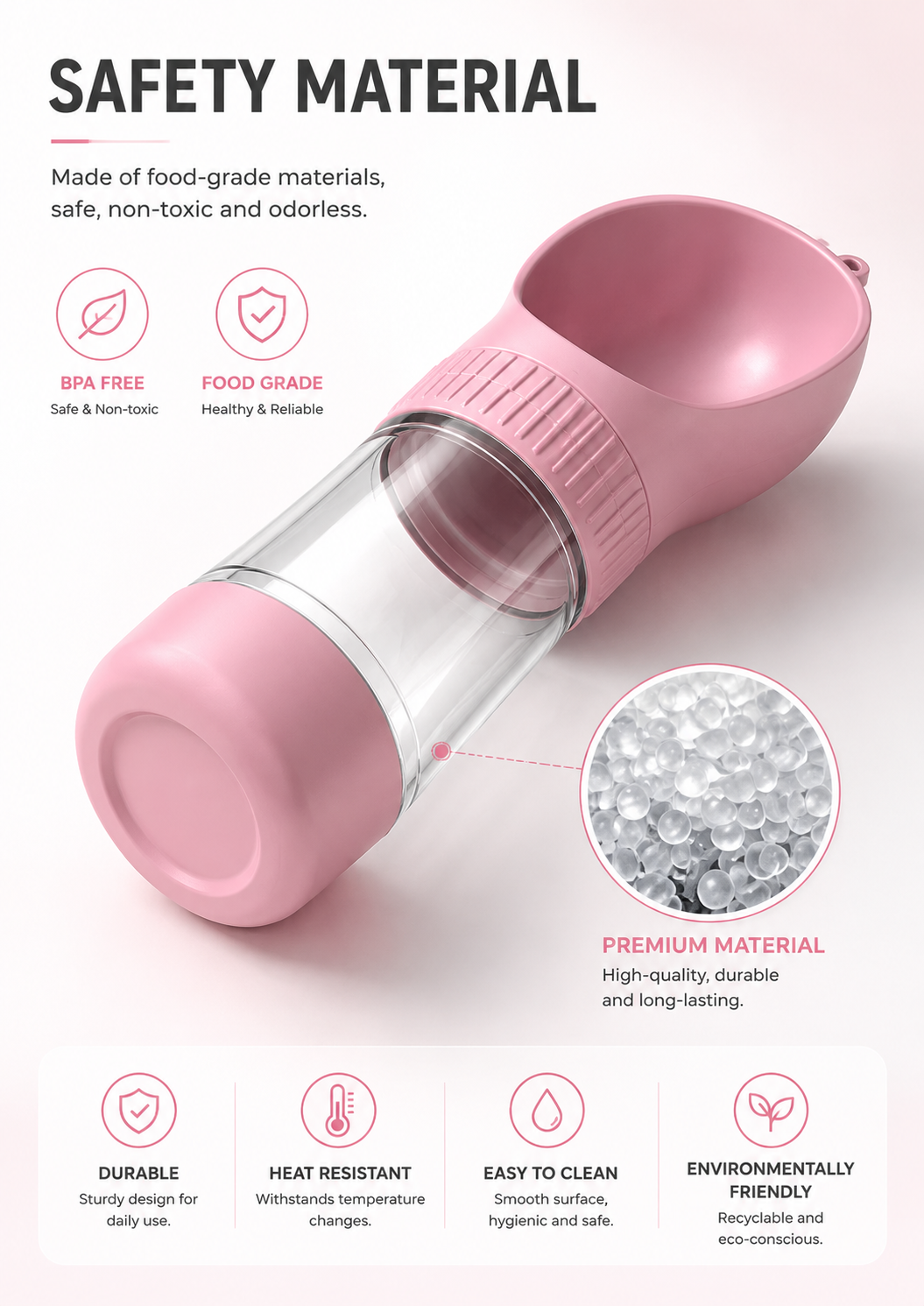 Portable Cat Dog Water Bottle Food Feeder Velmoura