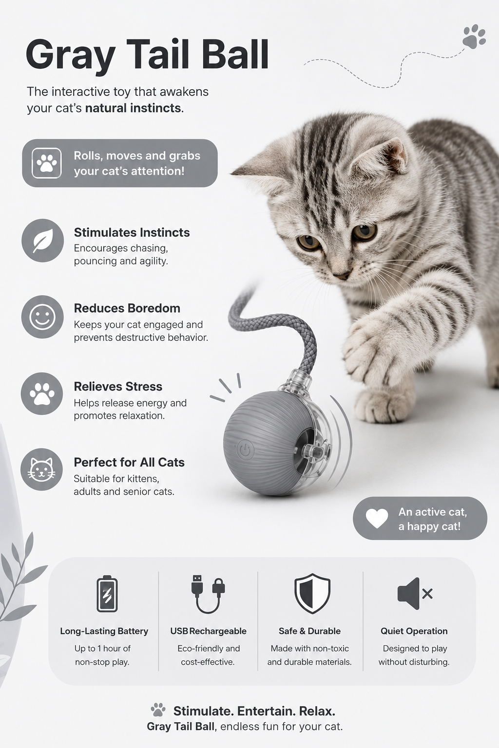 SmartBall™ – Interactive Cat Toy Velmoura